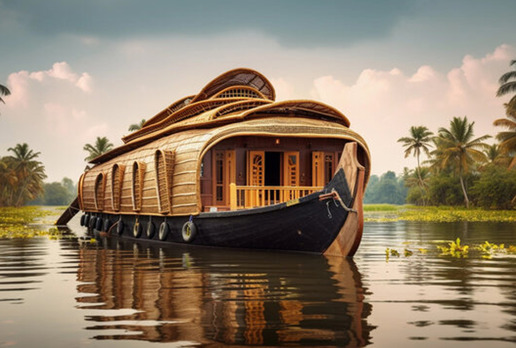 Couple Houseboats in Alleppey